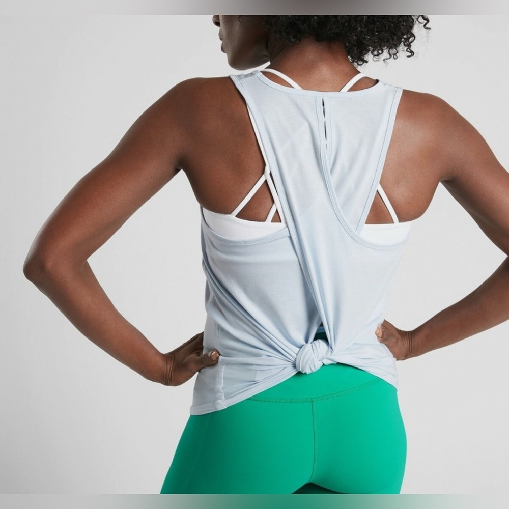 Athleta Light Blue Twist-Back Tank
